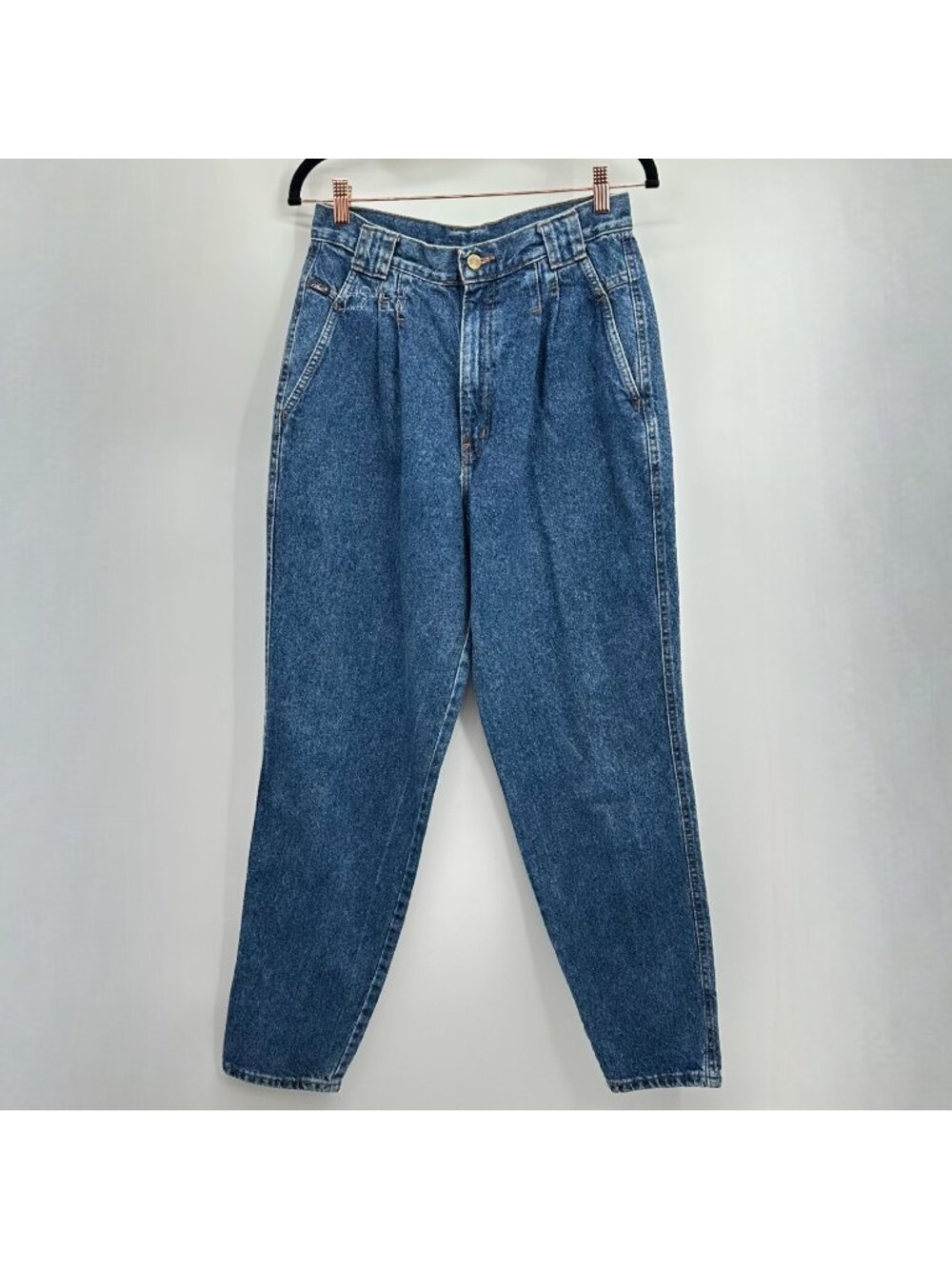 Chic Vintage 1980's Ultra High-Rise Pleated Relaxed Fit USA Made Jeans Size 26